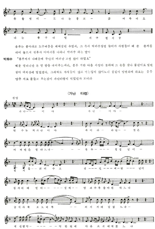 악보 박송희 《흥보가》 채보