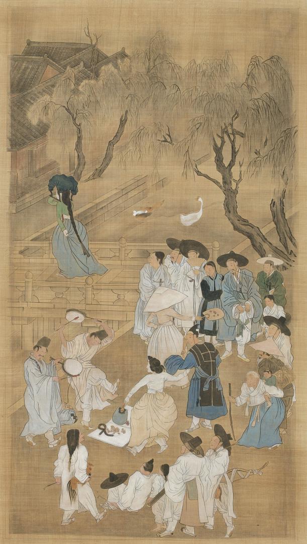 국립민속박물관, 행려풍속도 8폭 병풍(行旅風俗圖八幅屛風) 복제품, 2000년 이후