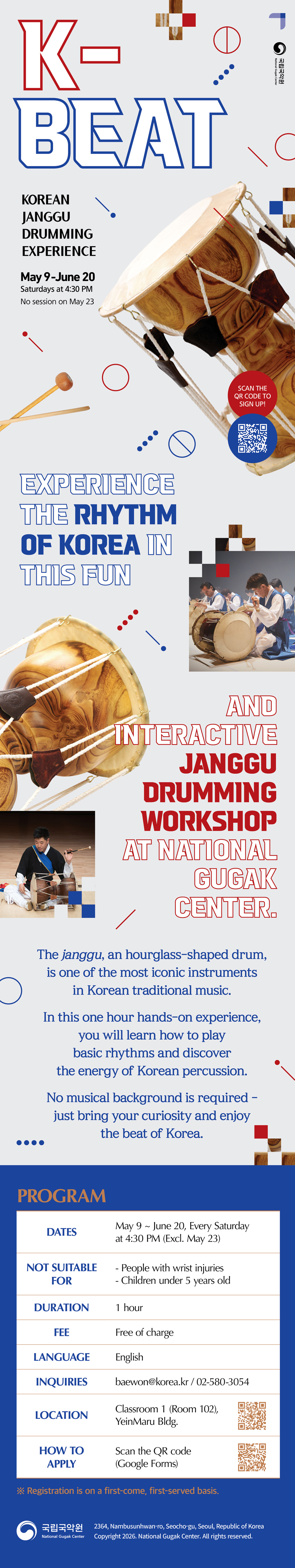 K-BEAT KOREAN JANGGU DRUMMING EXPERIENCE Related Images. Provide hidden text for details
